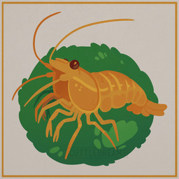 ambiguous_gender antennae_(anatomy) border brown_eyes feral glistening glistening_body grey_background moss multi_limb orange_body orange_border plant segmented_body segmented_tail side_view simple_background solo tail_fan cuttledreams aquatic arthropod crustacean neocaradina_shrimp shrimp 1:1 digital_drawing_(artwork) digital_media_(artwork) full-length_portrait icon portrait watermark