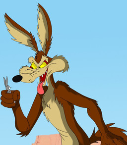 4_fingers anthro arm_tuft athletic athletic_anthro athletic_male back_tuft belly biped black_eyes black_nose blue_sky brown_body brown_fur canyon casual_nudity cheek_tuft chest_tuft claws clothing desert elbow_tuft eyebrows facial_tuft fangs finger_claws fingers fluffy fluffy_chest fur gloves grey_body grey_fur handwear head_tuft holding_another humanoid_hands hungry long_ears looking_at_another macro macro_focus male micro mischievous mischievous_smile multicolored_body multicolored_fur nude open_mouth outside pecs screencap screencap_background sharp_teeth shoulder_tuft skinny sky smile smiling_at_another smirking_at_another standing tan_belly tan_body tan_eyebrows tan_fur teeth tongue tongue_out tuft two_tone_body two_tone_fur whisker_spots whiskers white_body white_clothing white_finger_claws white_fur white_gloves white_handwear wrinkles yellow_sclera jackthemacrofox zgrooz looney_tunes warner_brothers bugs_bunny wile_e._coyote arthropod canid canine canis coyote lagomorph leporid mammal rabbit 2019 artist_collaboration colored detailed digital_drawing_(artwork) digital_media_(artwork) hi_res mixed_media shaded