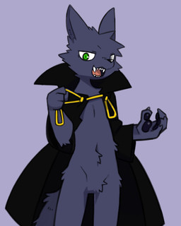 anthro belly_tuft biped cheek_tuft cloak cloak_only clothed clothed_anthro clothed_male clothing facial_tuft fangs featureless_crotch front_view green_eyes handpaw head_tuft hip_tuft male open_mouth paws pose purple_background sharp_teeth simple_background slim slim_anthro slim_male solo tail teeth tuft pizademokttero nifram_logan canid canine canis mammal wolf 2024 4:5 absurd_res digital_drawing_(artwork) digital_media_(artwork) hi_res