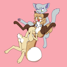 anthro assisted_sex bent_over breasts brown_body brown_fur cotton_tail cunnilingus dipstick_tail eyes_closed female female/female female_anthro fur genitals gloves_(marking) group hair holding_breast leg_markings lying markings on_back oral pawpads paws pink_pawpads sex simple_background sitting socks_(marking) spread_legs spreading tail tail_markings trio vaginal vulva white_body white_fur yellow_eyes conditional_dnp gender_stupid averi_(fiddleafox) hazel_(fiddleafox) canid canine domestic_cat felid feline felis fox lagomorph leporid mammal rabbit 1:1 character_request