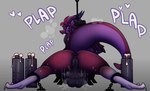 anthro anus arms_above_head balls bdsm bondage bouncing_balls bound breath butt flexible genitals horn looking_at_viewer looking_back machine male membrane_(anatomy) membranous_wings milking_machine nude penile penis penis_milking raised_tail splits spread_legs spreading tail thick_thighs wings halfpricesouls scalie colored line_art shaded