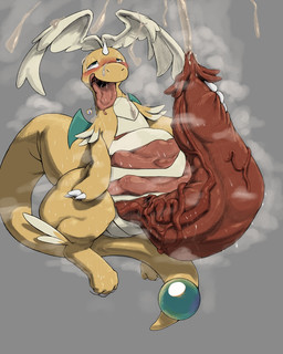 ahegao big_penis bodily_fluids butt cock_vore ejaculation genitals huge_penis hyper hyper_genitalia hyper_penis looking_pleasured male male_pred musk penile penis solo sweat sweaty_butt sweaty_genitalia vein veiny_penis vore .f_9578 nintendo pokemon pokemon_legends_z-a dragonite generation_1_pokemon generation_9_pokemon mega_dragonite mega_evolution pokemon_(species) hi_res