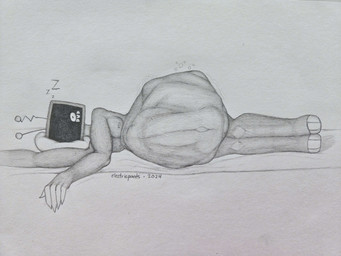 abdominal_bulge ambiguous_gender antenna_wire bed belly big_belly black_screen electronics for_a_head furniture huge_belly lying lying_on_bed male male/ambiguous multiple_prey not_furry nude on_bed on_side pillow same_size_vore screen screen_face sleeping soft_vore solo sound_effects television unseen_prey vore vowelless vowelless_sound_effect zzz conditional_dnp electricpants138456 hazbin_hotel hellaverse vox_(hazbin_hotel) demon demon_humanoid humanoid object_head screen_head tv_head 2024 dated graphite_(artwork) greyscale hi_res monochrome traditional_media_(artwork)