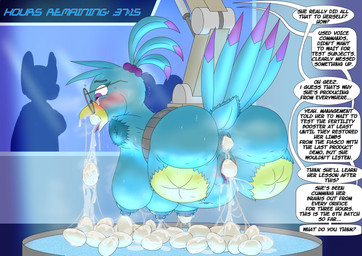 3_breasts 4_missing_limbs amputee anal_oviposition anthro anus beak big_breasts blue_body blue_feathers blue_nipples blush bodily_fluids breast_pregnancy breasts butt clitoris cum cum_drip cum_from_ass cum_from_eyes cum_from_mouth cum_from_vagina cum_in_ass cum_in_mouth cum_in_vagina cum_inside cum_string disability dripping egg egg_from_mouth egg_from_nipples ejaculation eyewear eyewear_only feathers female genital_fluids genitals glasses glasses_only hands-free heart_symbol laboratory leaking_cum long_term_bondage messy multi_breast navel nipple_oviposition nipples nude open_beak open_mouth oral_oviposition orgasm oviposition pregnant pregnant_anthro pregnant_female purple_eyes quadruple_amputee round_glasses scientific_experiment shaking shaking_orgasm silhouette suspension sweat sweaty_breasts sweaty_butt tail tail_feathers text tongue tongue_out unusual_pregnancy vaginal_oviposition vulva wearing_glasses yellow_beak andifferous avian bird digital_media_(artwork) english_text hi_res