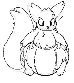 ambiguous_gender anthro clean_diaper clothed clothing diaper diaper_only solo topless wearing_diaper thenellz01 nintendo pokemon generation_3_pokemon pokemon_(species) zangoose digital_media_(artwork) hi_res monochrome
