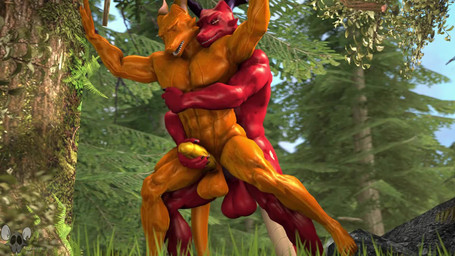 5_fingers abs against_natural_surface against_surface against_tree anal anal_penetration anthro anthro_on_anthro anthro_penetrated anthro_penetrating anthro_penetrating_anthro ball_slap balls balls_deep balls_touching big_balls big_penis black_horn bodyguard_position bouncing_balls bouncing_penis detailed_background duo erection eyes_closed fingers forest from_behind_position genitals handjob handjob_while_penetrating holding_penis horn hug humanoid_genitalia humanoid_penis intraspecies looking_at_another looking_at_viewer low-angle_view male male/male male_penetrated male_penetrating male_penetrating_male muscular muscular_male nude open_mouth orange_balls outside penetration penile penile_penetration penis penis_in_ass pink_penis plant pupils reach_around red_balls red_eyes sex sharp_teeth slap slit_pupils standing standing_sex tail tan_horn teeth tree vein veiny_penis yellow_eyes yellow_penis connivingrat petruz_(modeler) european_mythology mythology balter_(connivingrat) burl_(connivingrat) dragon_(petruz) dragon mythological_creature mythological_scalie scalie western_dragon wingless_dragon 16:9 2020 3d_(artwork) 3d_animation animated digital_media_(artwork) hi_res high_framerate loop no_sound short_playtime source_filmmaker_(artwork) video widescreen