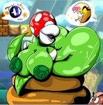 anthro areola big_butt butt eyeless female green_body leaf leaf_arms nipples plant solo_focus japansadface mario_bros nintendo bob-omb chain_chomp elemental_creature flora_fauna goomba piranha_plant