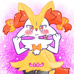 :3 accessory ambiguous_anthro ambiguous_gender anthro biped bow_ribbon bow_tie closed_frown food front_view frown hair_accessory hair_bow hair_ribbon looking_at_viewer mouth_closed object_in_tail ribbons shrimp_(food) simple_background solo standing tail annyui0611 nintendo pokemon braixen canid generation_6_pokemon mammal pokemon_(species) 1:1 2024 digital_drawing_(artwork) digital_media_(artwork) hi_res japanese_description portrait three-quarter_portrait translated_description