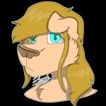 1:1 2022 absurd_res alien alpha_channel anthro aviarian_wolf blonde_hair blue_eyes bust_portrait canid canine cheek_tuft chest_tuft digital_drawing_(artwork) digital_media_(artwork) facial_tuft female floppy_ears frown fur hair hi_res looking_at_viewer mammal marsupial mature_female portrait sad simple_background solo tan_body tan_fur transparent_background tuft zer0rebel4