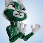 anthro clothing female latex mask rubber_clothing solo comorito maroon felid feline hybrid lagomorph leporid lynx mammal rabbit 1:1 3d_(artwork) blender_(artwork) digital_media_(artwork) hi_res tagme