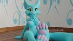 anthro anus blue_body blue_fur breasts clitoris collar female fur genitals nipples paws presenting pussy solo bananastheleech kraft_trio felid feline mammal 16:9 3d_(artwork) digital_media_(artwork) hi_res widescreen