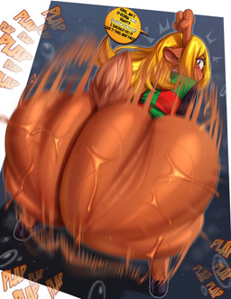 anthro antlers ass_clapping bent_over big_butt blonde_hair blush bodily_fluids bottomless bottomless_anthro bottomless_female brown_body butt clothed clothed_anthro clothed_female clothing dialogue female female_anthro freckles hair horn huge_butt looking_at_viewer looking_back looking_back_at_viewer musk onomatopoeia question_mark scut_tail short_tail solo sound_effects speech_bubble sweat sweaty_butt tail talking_to_viewer text thick_thighs topwear twerking vest pinkybop deltarune undertale_(series) noelle_holiday deer mammal new_world_deer reindeer 2025 absurd_res digital_media_(artwork) english_text hi_res