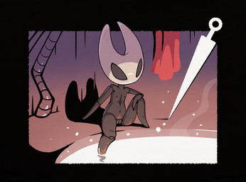 2_horns anthro biped black_body black_eyes clothing detailed_background discarded_clothing female flat_chested genitals horn melee_weapon nail_(weapon) navel nipples nude partially_submerged pond red_clothing shadow sitting solo spread_legs spreading vulva water weapon onihidden hollow_knight:_silksong hollow_knight_(franchise) team_cherry hornet_(hollow_knight) arthropod insect 2025 absurd_res digital_media_(artwork) hi_res