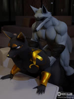 2024 3:4 3d_(artwork) 3d_animation adastra adastra_(series) anal anal_penetration animated anthro anubian_jackal bar big_butt black_body black_fur butt canid canine canis death_(puss_in_boots) digital_media_(artwork) dreamworks duo echo_project from_behind_position fur furniture grey_body grey_fur hands_on_hips hi_res jackal male male/male male_penetrated male_penetrating male_penetrating_male mammal muscular muscular_male neferu_(adastra) no_sound operculum penetration puss_in_boots_(dreamworks) rough_sex sex short_playtime table tagme watermark webm wolf