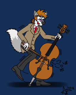anthro bowed_string_instrument cello clothing dancing eyewear glasses music musical_instrument simple_background solo string_instrument suit transparent_background beatlewolf_(artist) canid canine canis mammal wolf 2016 4:5 alpha_channel hi_res