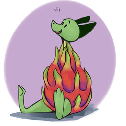 ambiguous_gender anthro barefoot biped clothed clothing costume dragon_fruit dragon_fruit_costume feet food food_costume fruit humor open_mouth open_smile plant pun purple_background simple_background sitting smile solo visual_pun white_background juantriforce mythology malphas_(enginetrap) dragon mythological_creature mythological_scalie scalie 1:1 2019 hi_res