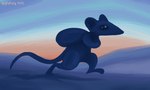 ambiguous_gender anthro backpack bag silhouette solo sunrise walking kekpafrany mammal mouse murid murine rodent 2021 5:3 digital_drawing_(artwork) digital_media_(artwork) hi_res signature