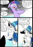 clothed clothing comic dialogue digital_media_(artwork) duo english_text equid equine female feral friendship_is_magic fur hair hasbro horn mammal metal_(artist) my_little_pony mythological_creature mythological_equine mythology speech_bubble starswirl_the_bearded_(mlp) text twilight_sparkle_(mlp) unicorn
