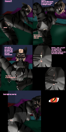 anthro anus areola bed black_body black_fur black_striped_fur black_stripes blonde_hair bodily_fluids breasts brown_eyes butt claws cum cunnilingus dialogue duo extreme_size_difference feet female female_anthro female_penetrated finger_claws fingering fingering_self fingers fluffy fully_inside fur furniture genital_fluids genitals greeting grey_body grey_fur hair inside_vagina licking licking_another licking_inside licking_lips licking_partner living_sex_toy lying lying_on_bed macro macro_pred male markings masturbation micro_prey multicolored_body nipples nude on_bed oral penetration pink_anus pink_areola pink_genitals pink_nipples pink_vulva predator/prey predator_penetrated prey_penetrating prey_penetrating_predator pupils pushing pushing_in red_eyes sex size_difference sleep_sex sleeping sleeping_in_partner sleeping_nude sleeping_together slit_pupils striped_body striped_fur stripes tail text tongue tongue_out unbirthing vaginal vaginal_fingering vore vulva willing_pred willing_prey blackreaper_bk201 microsoft the_elder_scrolls schnurrt_beim_knuddeln felid khajiit mammal absurd_res black_and_grey comic english_text hi_res monochrome