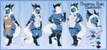 2018 anthro barbell_piercing belly big_belly black_horn blue_body blue_eyes blue_hair blue_tongue bottomwear brown_bottomwear brown_clothing brown_loincloth brown_topwear canid canine canis clothed clothing digital_media_(artwork) dragon ear_piercing ear_ring fangs female front_view hair horn hybrid loincloth mammal model_sheet mouth_closed multiple_piercings mythological_creature mythological_scalie mythology navel navel_pendant navel_piercing nipple_barbell nipple_piercing nipples nude open_mouth piercing pregnant pregnant_anthro pregnant_female rear_view ring_piercing scalie solo svestiva_rose teeth tiggybloom tongue tongue_out topwear white_body white_hair wolf