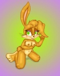 anthro biped blush breasts female genitals kneeling looking_at_viewer nipples nude pussy solo toonpimp archie_comics sega sonic_the_hedgehog_(archie) sonic_the_hedgehog_(comics) sonic_the_hedgehog_(series) bunnie_rabbot lagomorph leporid mammal rabbit