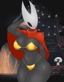 anthro bikini clothing db_drawsy duo female female/female gold_bikini swimwear two-piece_swimsuit hollow_knight:_silksong hollow_knight_(franchise) team_cherry hornet_(hollow_knight) lace_(hollow_knight:_silksong) arthropod insect absurd_res hi_res tagme