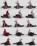 anthro duo herm intersex bambookat fairy_tales little_red_riding_hood_(copyright) little_red_riding_hood canid canine canis lagomorph leporid mammal rabbit wolf 3d_(artwork) absurd_res digital_media_(artwork) hi_res huge_filesize superabsurd_res