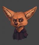 anthro canid canine clothed clothing disney fennec_fox finnick_(zootopia) flakjackal fox hi_res inner_ear_fluff male mammal shirt simple_background solo topwear true_fox tuft zootopia