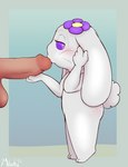 anthro balls circumcised disembodied_penis duo empty_eyes erection fellatio female floppy_ears flower fur genitals humanoid_genitalia humanoid_penis kissing kissing_penis_tip male male/female oral penile penis penis_kissing plant purple_eyes semi-anthro service_height sex side_view simple_background size_difference standing standing_fellatio white_body white_fur young young_anthro young_female milachu92 lantha human lagomorph leporid mammal rabbit 2021 absurd_res digital_media_(artwork) hi_res signature adult_(lore)