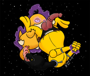 anal anatomically_correct anatomically_correct_genitalia anthro balls bdsm belly big_penis bondage bound duo floating genitals handjob handjob_while_rimming male male/male neck_bulge oral oral_penetration pear-shaped_figure penetration penile penis questionable_consent reach_around rimming sex space spiral_penis telekinesis wide_hips sen_grisane_(artist) earthworm_jim_(series) nintendo pokemon psy-crow anatid anseriform avian bird corvid corvus_(genus) crow duck generation_1_pokemon oscine passerine pokemon_(species) psyduck crossover