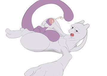 anthro balls biped blush bodily_fluids cum cumshot ejaculation erection foreskin genital_fluids genitals hand_on_penis humanoid_genitalia humanoid_penis looking_at_viewer lying male masturbation nude open_mouth orgasm orgasm_face partially_retracted_foreskin penile penile_masturbation penis purple_eyes solo spread_legs spreading tongue vein seyrmo nintendo pokemon felid generation_1_pokemon legendary_pokemon mammal mewtwo pokemon_(species) source_request