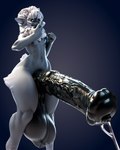 animal_genitalia animal_penis anthro balls big_balls big_penis biped black_genitals blue_eyes bodily_fluids bovid_horn caprine_horn darkened_genitalia detailed_genitals equine_genitalia equine_penis flared_penis fluffy freckled_face freckles fur genital_fluids genitals grey_body grey_fur hair half-erect hooves horn huge_balls huge_penis hyper hyper_balls hyper_genitalia hyper_penis leaking_precum leg_tuft male medial_ring mismatched_genitalia navel neck_tuft nipples penis precum saggy_balls scrotum_flap short_hair shy solo standing thick_thighs tuft wide_hips jxwankel leodamodeler_(modeler) sven_(lap_lamb) bovid caprine mammal sheep 3d_(artwork) 4:5 absurd_res digital_media_(artwork) hi_res