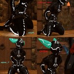 animal_genitalia animal_penis anthro armwear balls bdsm black_latex blue_penis body_worship bondage_gear bound brown_sheath canine_genitalia canine_penis clothed clothing cuffs_(clothing) drone dronesuit dronification dungeon duo erection forced fur genitals glistening glistening_body gloves hair handwear kneeling kneeling_on_ground latex latex_armwear latex_clothing latex_gloves latex_handwear latex_legwear latex_skinsuit legwear male male/male multicolored_body multicolored_fur multicolored_hair muscular muscular_male penile penis red_body red_fur reflection rubber_clothing sheath skinsuit tail tight_clothing vulpeware isaacjexo vulpeware_(character) jex rexouium 1:1 3d_(artwork) absurd_res comic digital_media_(artwork) hi_res