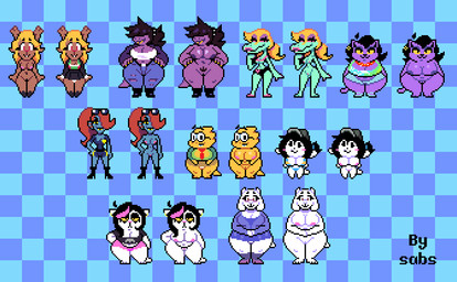 anthro bedroom_eyes clothed clothing female genitals narrowed_eyes nipples nude seductive solo sprite vulva sabs deltarune undertale undertale_(series) alphys bratty_(undertale) catti_(deltarune) catty_(undertale) noelle_holiday susie_(deltarune) temmie_(undertale) toriel toriel_(deltarune) undyne alligator alligatorid bovid canid canine canis caprine crocodilian deer dinosaur domestic_cat domestic_dog felid feline felis fish goat humanoid lizard mammal marine prehistoric_species reptile scalie digital_media_(artwork) pixel_(artwork)
