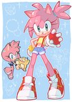 amy_rose anthro clothing cosplay crossover crossover_cosplay duo eulipotyphlan female footwear generation_1_pokemon generation_2_pokemon gloves gym_leader handwear hedgehog hi_res horsea looking_at_viewer mammal misty_(pokemon) nintendo pokeball pokemon pokemon_(species) psyduck sa_ssssa sandals sega shoes smile sonic_the_hedgehog_(series) starmie togepi