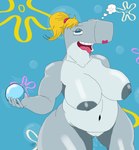 anthro big_breasts blonde_hair bodily_fluids breasts female flower_cloud_(spongebob) genital_fluids genitals hair hypnosis mind_control nipples nude open_mouth pussy solo thought_bubble tongue tongue_out vaginal_fluids wide_hipped_female wide_hips ghostec nickelodeon spongebob_squarepants pearl_krabs cetacean mammal marine whale digital_drawing_(artwork) digital_media_(artwork)