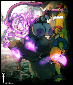 ball_slap balls big_balls big_breasts big_penis bodily_fluids breasts cum excessive_cum excessive_genital_fluids female genital_fluids genitals huge_balls huge_penis hyper hyper_genitalia hyper_penis larger_female male penis psychic_powers public size_difference slap thick_thighs cornchip21 dnp101 nintendo pokemon generation_1_pokemon generation_5_pokemon legendary_pokemon mewtwo pokemon_(species) scalie scrafty