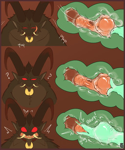 animal_genitalia animal_penis attribute_theft equine_genitalia equine_penis fireplace genitals holidays hooves night penis size_theft bunzillaking christmas krampus amphibian bovid caprine caprine_demon cryptid demon giant_salamander goat hellbender_salamander mammal salamander sheep absurd_res hi_res