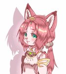 anthro armwear clothing crown detached_sleeves female fur hair headgear red_body red_fur red_hair shadow simple_background solo tiara twintails_(hairstyle) white_clothing saikin_san_(artist) koei_tecmo warriors_(game_series) warriors_all-stars tamaki_(warriors) canid canine fox mammal