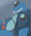 bodily_fluids cum cumshot ejaculation erection genital_fluids genitals humanoid_genitalia humanoid_penis male masturbation orgasm overweight overweight_male penile penile_masturbation penis solo tekimi nintendo pokemon amphibian generation_5_pokemon pokemon_(species) seismitoad