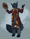 4_toes 5_fingers anthro barefoot blue_pawpads cosplay digitigrade feet fingers green_eyes male pawpads paws solo toes twee_(fashion) felicia_cat british_broadcasting_corporation doctor_who fourth_doctor the_doctor_(doctor_who) canid canine hybrid mammal 2019 digital_media_(artwork) hi_res