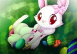 cherry cherry_blossom egg female feral flower food fruit fur grass holidays jewelry long_ears looking_at_viewer necklace nude plant prunus_(flower) red_eyes smile solo white_body white_fur mrsorange easter jewelpet sanrio sega sega_fave ruby_(jewelpet) hare japanese_hare lagomorph leporid mammal