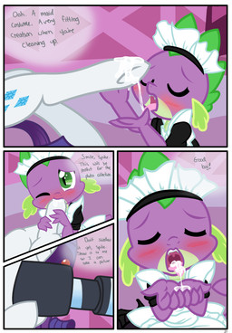 blush bodily_fluids border camera clothing cum cum_drip cum_in_mouth cum_inside cum_on_leg cutie_mark drinking drinking_cum dripping duo eyes_closed fangs feet female feral first_person_view foot_fetish foot_in_mouth foot_play fur genital_fluids green_eyes hair headdress hooves horn interspecies looking_at_viewer maid_uniform male male_focus open_mouth pupils purple_body purple_hair purple_scales scales slit_pupils teeth text tongue tongue_out underhoof uniform white_body white_border white_fur pyruvate friendship_is_magic hasbro my_little_pony mythology rarity_(mlp) spike_(mlp) dragon equid equine mammal mythological_creature mythological_equine mythological_scalie scalie unicorn absurd_res comic english_text hi_res