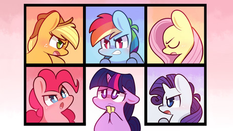 blonde_hair blue_body blue_eyes blue_feathers blue_fur chibi clothing cowboy_hat feathered_wings feathers female feral fur green_eyes group hair hat headgear headwear horn multicolored_hair pink_hair purple_body purple_eyes purple_fur purple_hair rainbow_hair ticket two_tone_hair wings mackinn7 friendship_is_magic hasbro my_little_pony mythology applejack_(mlp) fluttershy_(mlp) pinkie_pie_(mlp) rainbow_dash_(mlp) rarity_(mlp) twilight_sparkle_(mlp) earth_pony equid equine horse mammal mythological_creature mythological_equine pegasus pony unicorn 16:9 2013 widescreen