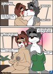 absurd_res after_sex age_difference ailurid anthro breasts canid canine canis clothing comic domestic_dog duo english_text eyes_closed eyewear female glasses hi_res kissing magda_wakeman male male/female mammal mature_female mcfly0crash nude older_female ray_doug red_panda slightly_chubby text thick_thighs