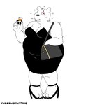 alcohol anthro belly beverage big_belly big_butt butt clothed clothing dress drunk female footwear high_heels markings mole_(marking) overweight overweight_female shoes solo substance_intoxication thick_thighs tight_clothing tipsy sleepygirlthing bear humanoid mammal polar_bear ursine