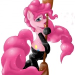 armwear clothing cutie_mark dancing elbow_gloves female feral gloves hair handwear latex legwear licking looking_at_viewer pink_hair pole pole_dancing simple_background solo stockings tail tongue tongue_out white_background laaseensld friendship_is_magic hasbro my_little_pony pinkie_pie_(mlp) earth_pony equid equine horse mammal pony 1:1 hi_res