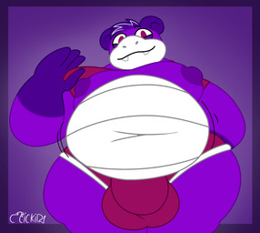 anthro belly big_belly big_bulge bulge clothing detailed_bulge male moobs musclegut muscular muscular_anthro muscular_male presenting presenting_belly presenting_moobs pseudo_hair purple_body red_clothing red_eyes red_shirt red_topwear shirt topwear underwear henrique_rick nintendo pokemon fan_character tyrian_(tyrianreal) generation_1_pokemon pokemon_(species) slowpoke absurd_res digital_drawing_(artwork) digital_media_(artwork) hi_res