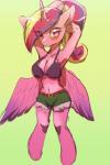 anthro blush bra breasts camel_toe clothing female horn solo standing tight_clothing underwear wide_hips wings yajima friendship_is_magic hasbro my_little_pony mythology princess_cadance_(mlp) equid equine mammal mythological_creature mythological_equine winged_unicorn absurd_res hi_res sketch