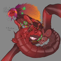 4_arms 6_breasts anthro arthropod_abdomen autopenetration balls bodily_fluids breasts cum cum_in_ovipositor cum_in_self cum_inside exoskeleton genital_fluids genitals herm impregnation inside intersex masturbation multi_arm multi_breast multi_limb nude penetration self_impregnation solo thecore34 coreverse tomo_(core34) arthropod humanoid 1:1 hi_res